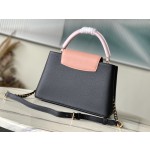 𝐋𝐎𝐔𝐈𝐒𝐕𝐔𝐈𝐓𝐓𝐎𝐍 M21887 Black Pink Color Combination Medium This CAPUCINES BB Handbag